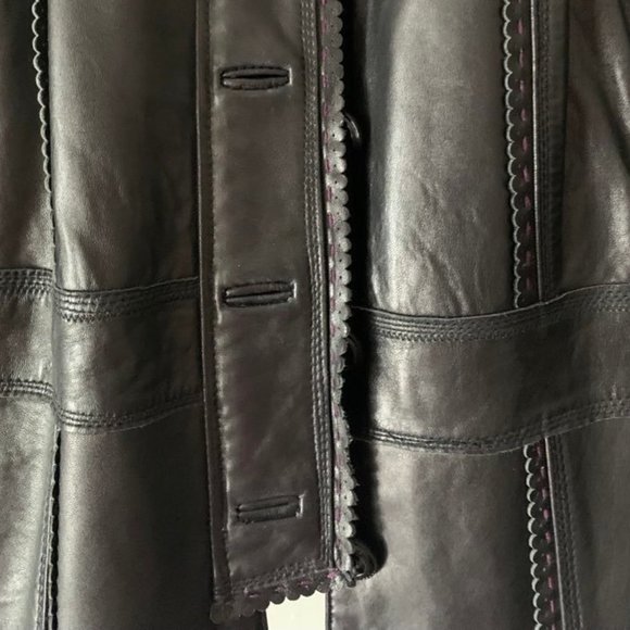 NEW NWOT Style & Co Frilly Leather Jacket Scalloped - Picture 2 of 5